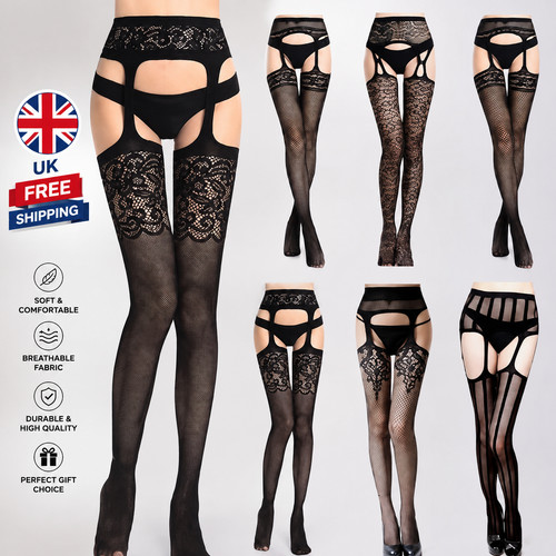 Sexy crotchless suspender - crotchless,