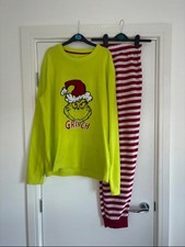 Dr Seuss The Grinch Primark Fleece Pyjamas In Size XL