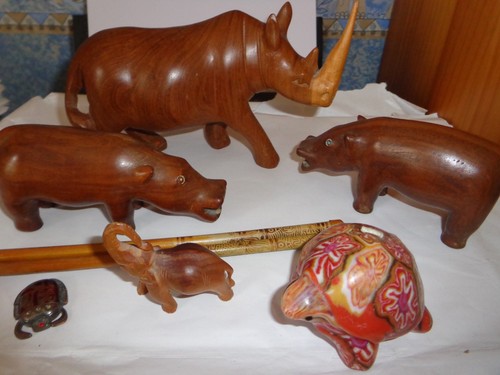 African hand carved wooden - 4,