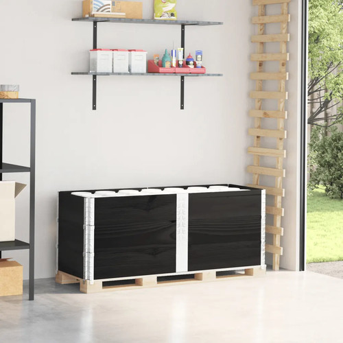 Pallet collars 3pc black - 3pc, solid