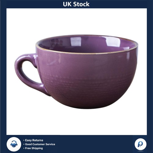 Cute purple ceramic giant soup - purple,