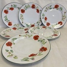 6x Royal Worcester Poppies