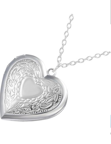 Heart locket floral design - heart,