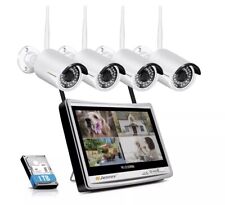 Jennov Wireless CCTV Camera Systems 1080P HD 12 Inch Monitor 1TB Hard Drive