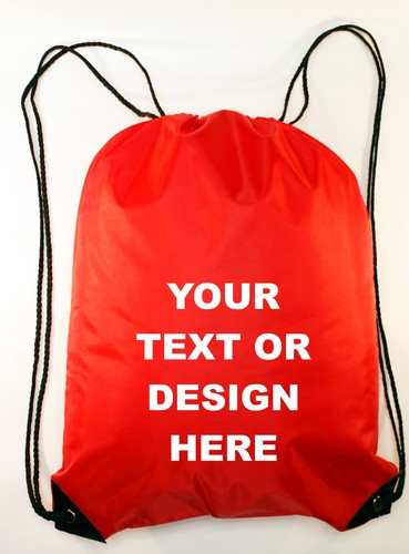 Personalised red drawstring - red,