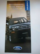 FORD MAVERICK 4x4 GLS SWB LWB 3 5 Door UK Price & Options List 1996 / 1997