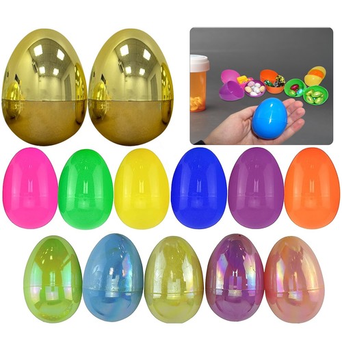Plastic jumbo golden egg - egg, 10cm