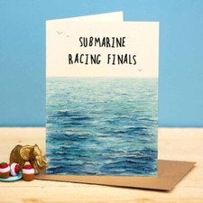 Funny Birthday Card Submarine