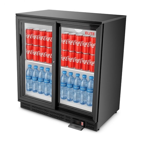 Double door bar fridge - bar, bottle