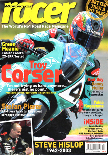 Motorcycle racer magazine oct - motorcycle,