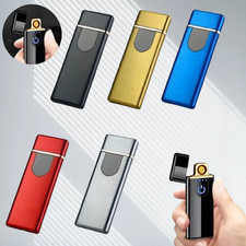 Windproof Electric Plasma Rechargeable Flameless Arc Lighter USB Sensor Touch