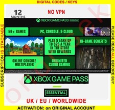 Xbox Game Pass Essential 12 Months Game Pass Core / UK EU WORLDWIDE