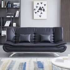 Modern Faux Leather 3 Seater
