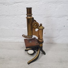 Antique brass microscope - antique,