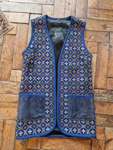 Vintage 1970s welsh wool vest - 1970s,