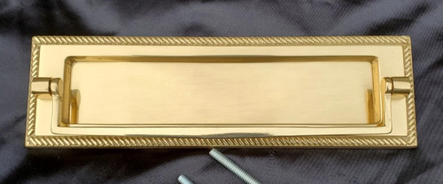 Solid brass letter box plate - letter, box/plate