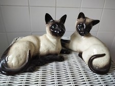 Vintage Pair of Beswick Siamese Cats #1558 & 1559 Made In England Excellent Cond