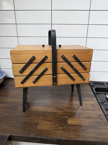 Vintage wooden cantilever - wooden,