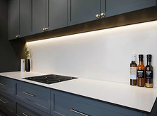 White Compact Laminate Kitchen
