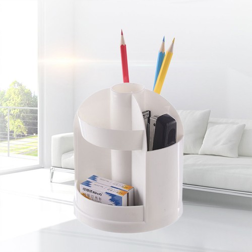 White plastic pen - white, holder