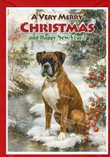 Boxer Dog Christmas Card A6