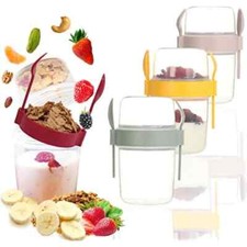 Yoghurt Cup with Spoon Fork