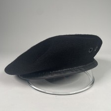 Compton Webb Headdress Military Beret 7 3/4 Black Wool Queen Uniform Makers C.W