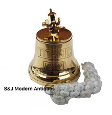 Antique Brass Wall Bell Titanic Ship's School Pub Last Orders Dinner Door 3 inch