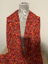 Red Paisley Effect Design Wrap/shawl Large