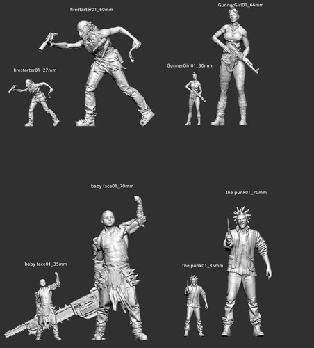 Dystopian gang 32mm scale - dystopian,