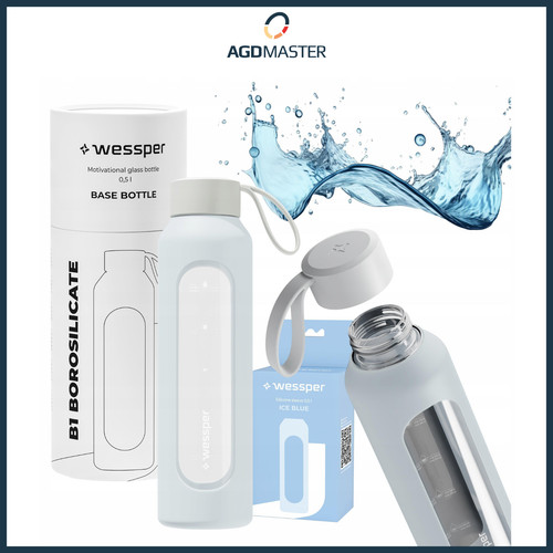 Water bottle glass wessper - glass,