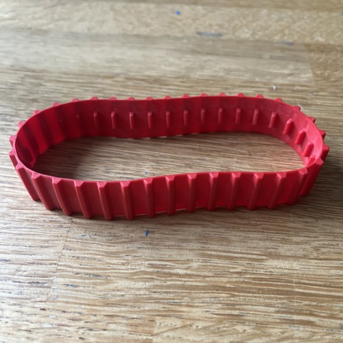 Lego red rubber tyre - red, tread