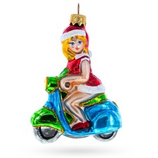 Girl Riding Scooter Glass