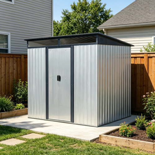 Metal storage shed - 8'x6',