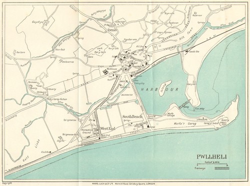 Pwllheli vintage town city - pwllheli, town/city