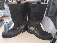 Harley Davidson Men’s Black leather Boots leath Size 9.5--10.5
