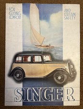 Singer 9 Bantam Brochure Genuine Service Workshop Manual Le Mans Tourer Saloon