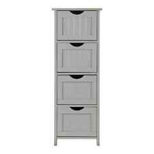 Bathroom Wood Cabinet Storage 4 Drawers Free Standing Cupboard Unit