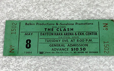 THE CLASH 1984 UNUSED TICKET