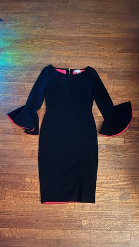 Milly dress black flare - milly,