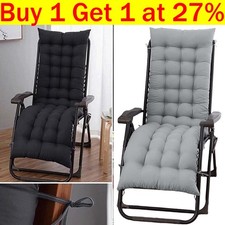Sun Lounger Cushion Pad Replacement Cotton Garden Outdoor Chair Seat Recliner UK