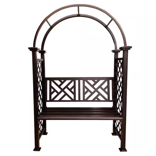 Bronze aluminum garden arbor - aluminum,