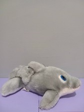 Vintage Dolphin And Baby Grey White Plush Toy Soft Toy