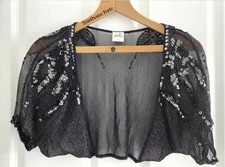 Y2K Bolero Shrug Size XS Black