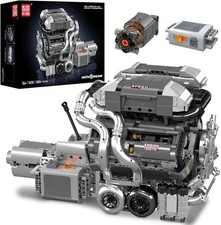 Mould King 10201 W16 Engine Model 16 Cylinder Building Bricks That Runs 2024pcs