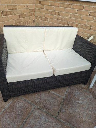 Seater rattan sofa with soft - sofa,