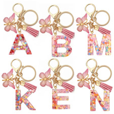 Fashion DIY Letter Keychain