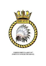 HMS Brave Embroidered Biker Patch