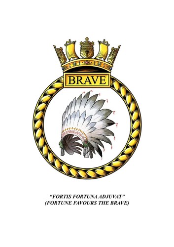 Hms brave embroidered - hms,
