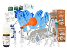 Puppy Dog Whelping Kit Clamp Aspirator Nipple Mini Syringe & Breast Pump